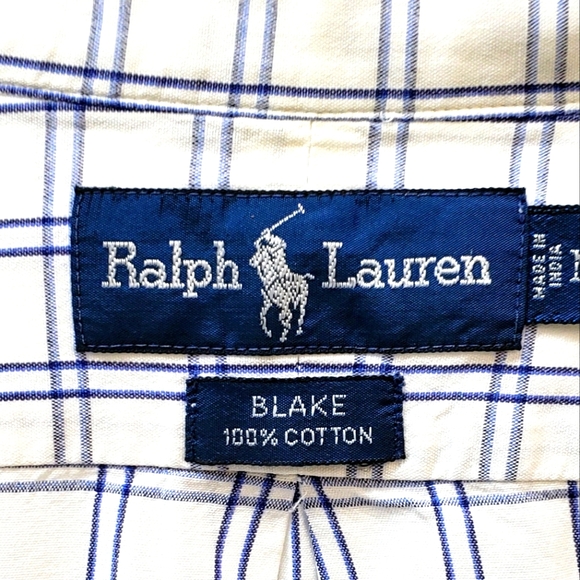 Men's Ralph Lauren "Blake" loo Long Sleeve Button Down Collar Shirt, Size Medium - Picture 2 of 3